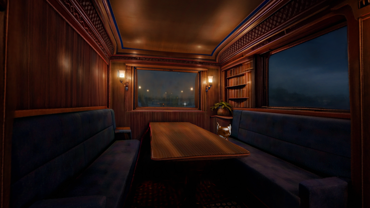 Train cabin with autonomous cats — Cat World